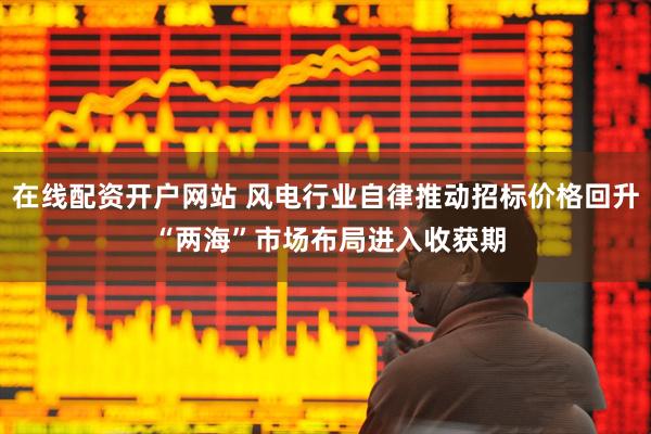 在线配资开户网站 风电行业自律推动招标价格回升 “两海”市场布局进入收获期